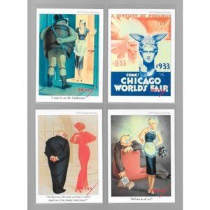 Lot of 4 - 1995 George Petty Pin-Up Girls Trading Cards